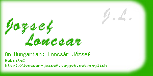 jozsef loncsar business card
